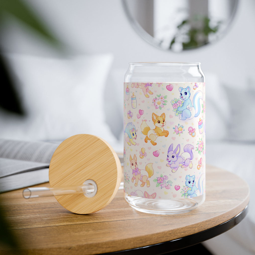 🍼✨ "Little Critter Garden" Sipper Glass - Sip with Sweetness! ✨🍼