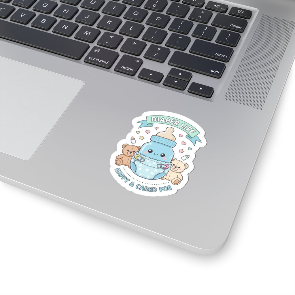 💙 “DIAPER LIFE” Sticker – Happy, Cared For, and Proudly Padded