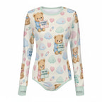 Accident Alert Teddy Bear Long-Sleeve Onesie