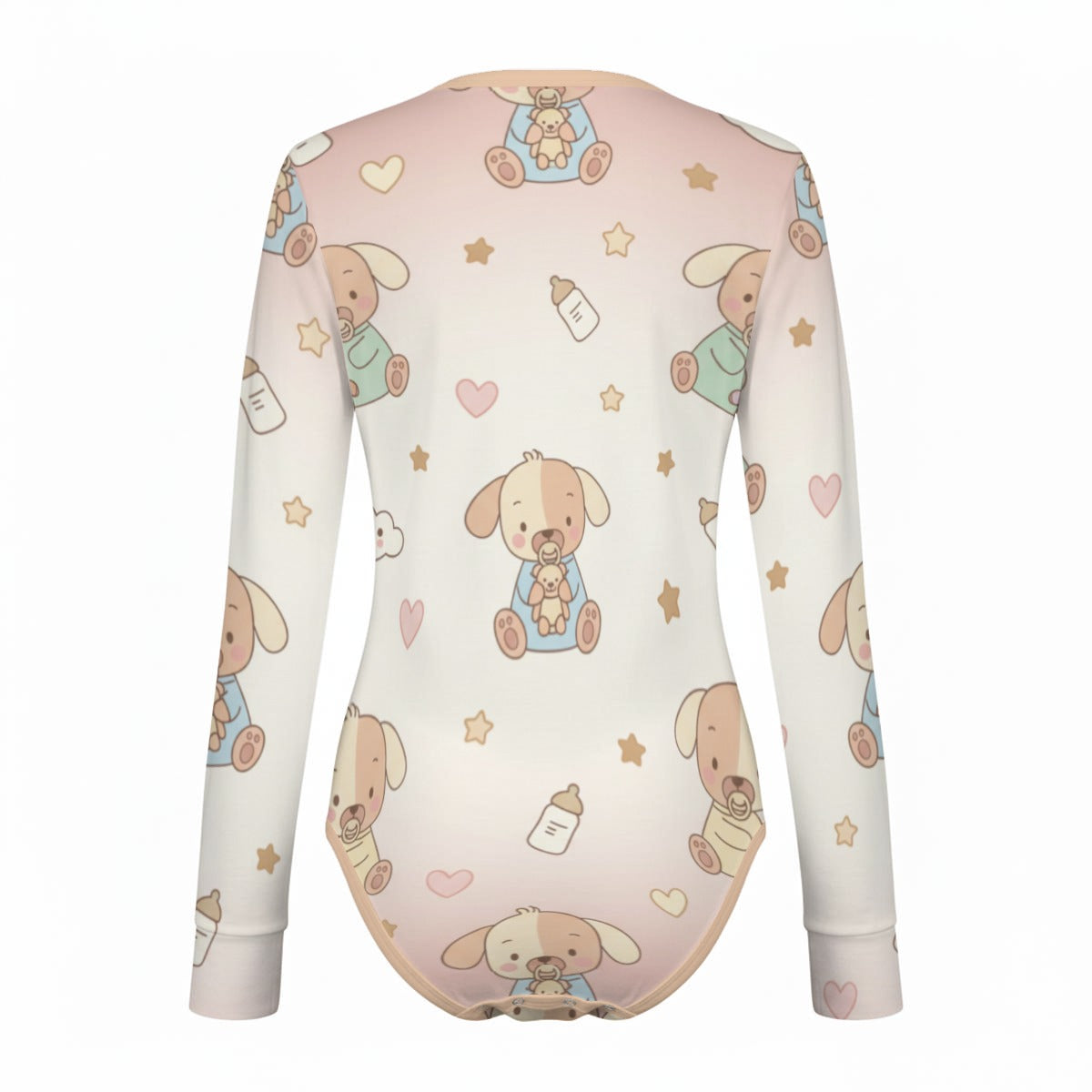 Baby Puppy Little Space Long Sleeve Snap Onesie – Kawaii ABDL