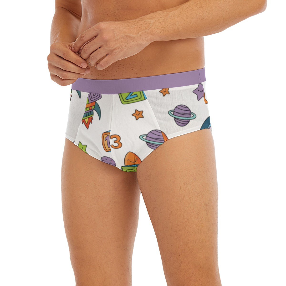 "Blast Off!" Galactic Playtime Low-Rise Briefs | Cute Nursery Print Softies