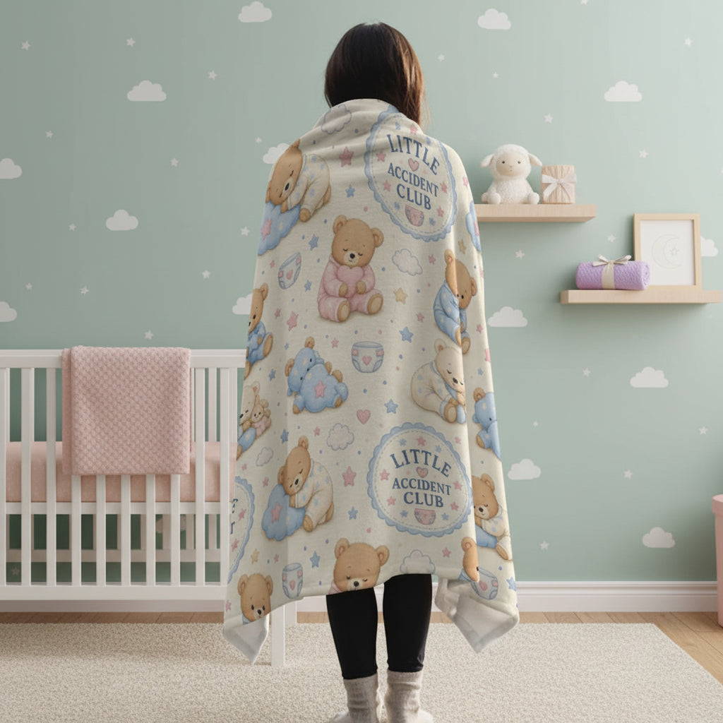 Little Accident Club ABDL Teddy Bear Flannel Blanket