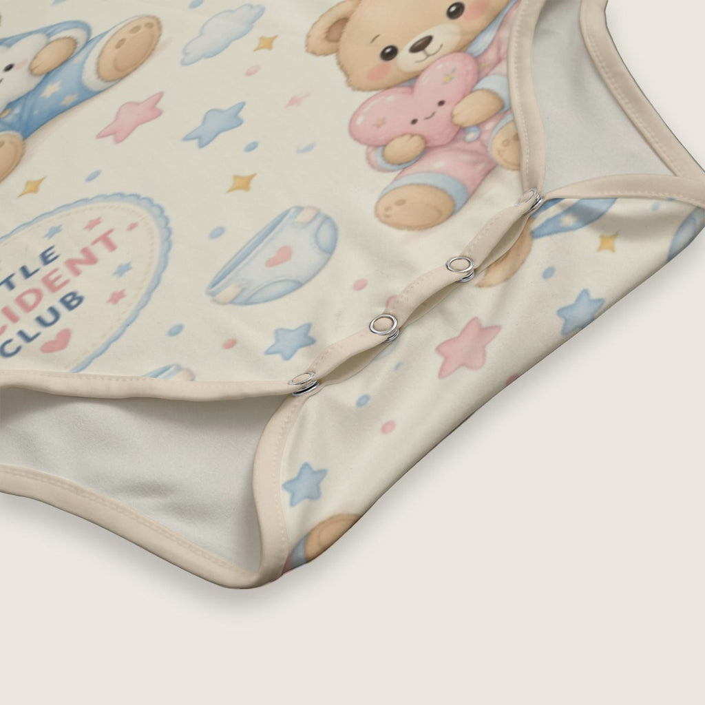 Little Accident Club Teddy Bear ABDL Short-Sleeve Bodysuit