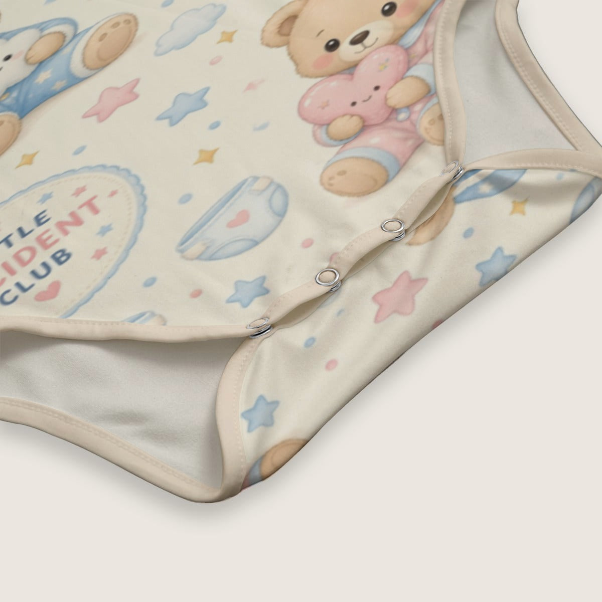 Little Accident Club Teddy Bear ABDL Short-Sleeve Bodysuit