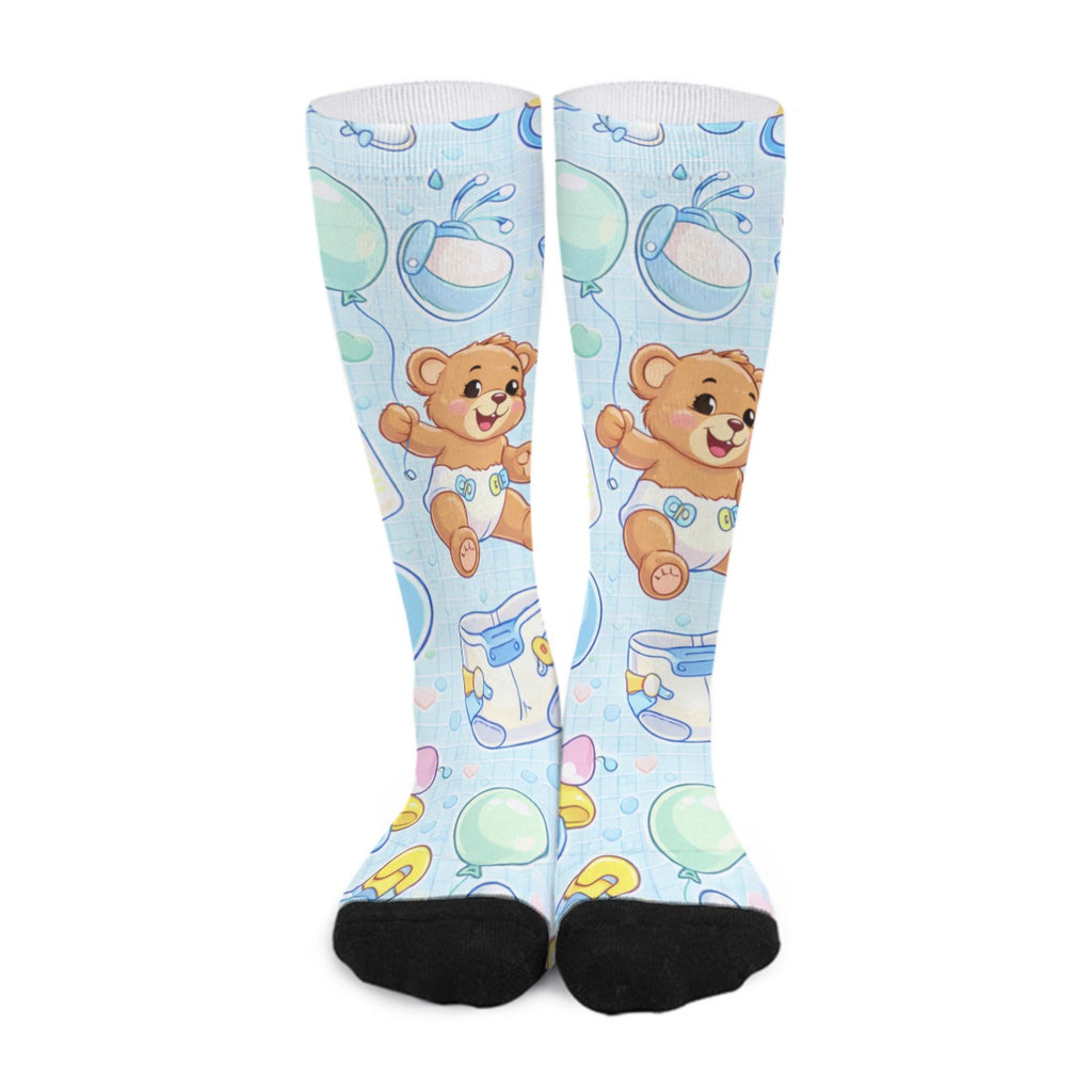 Snuggly Paws & Happy Toes: ABDL Beary Cute Long Socks! 🐻🍼