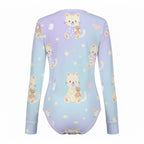Kitty Cuddles Little Space Long Sleeve Snap Onesie – Kawaii ABDL