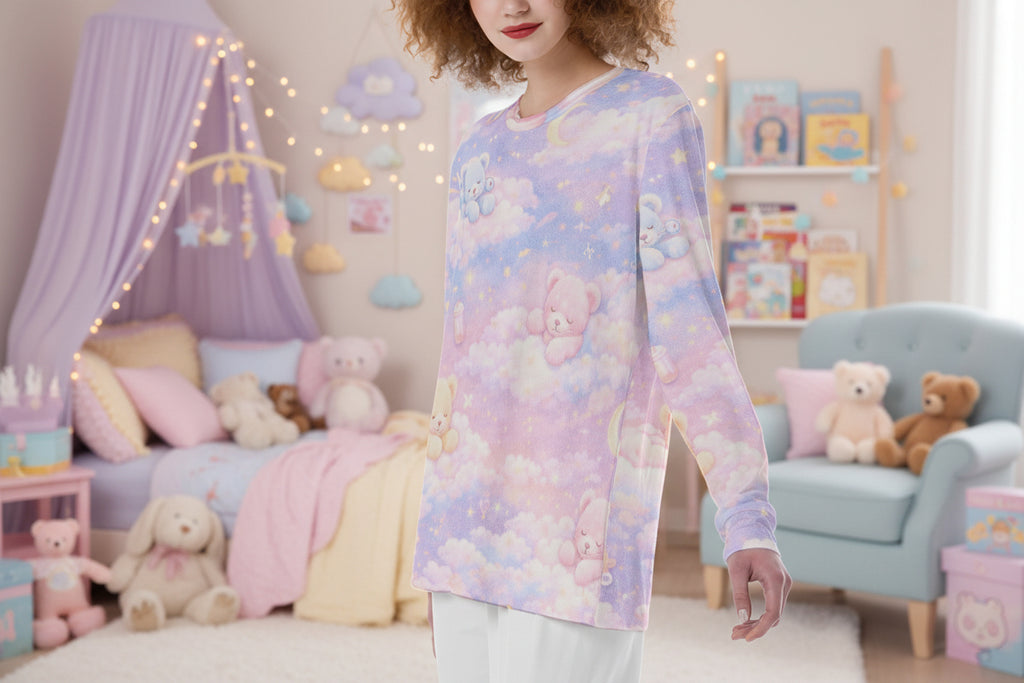 ☁️ CloudCuddle Pajama Top – Soft Cotton for Littles Who Love to Lounge