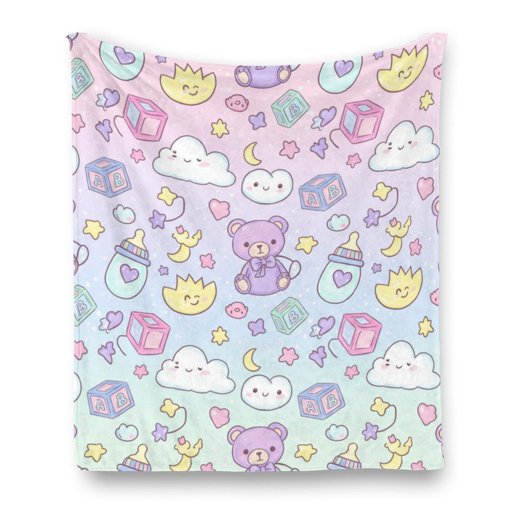 🌤️ Dreamy Nursery Fleece Blanket – Soft Flannel Winter Sheet for Big Babies