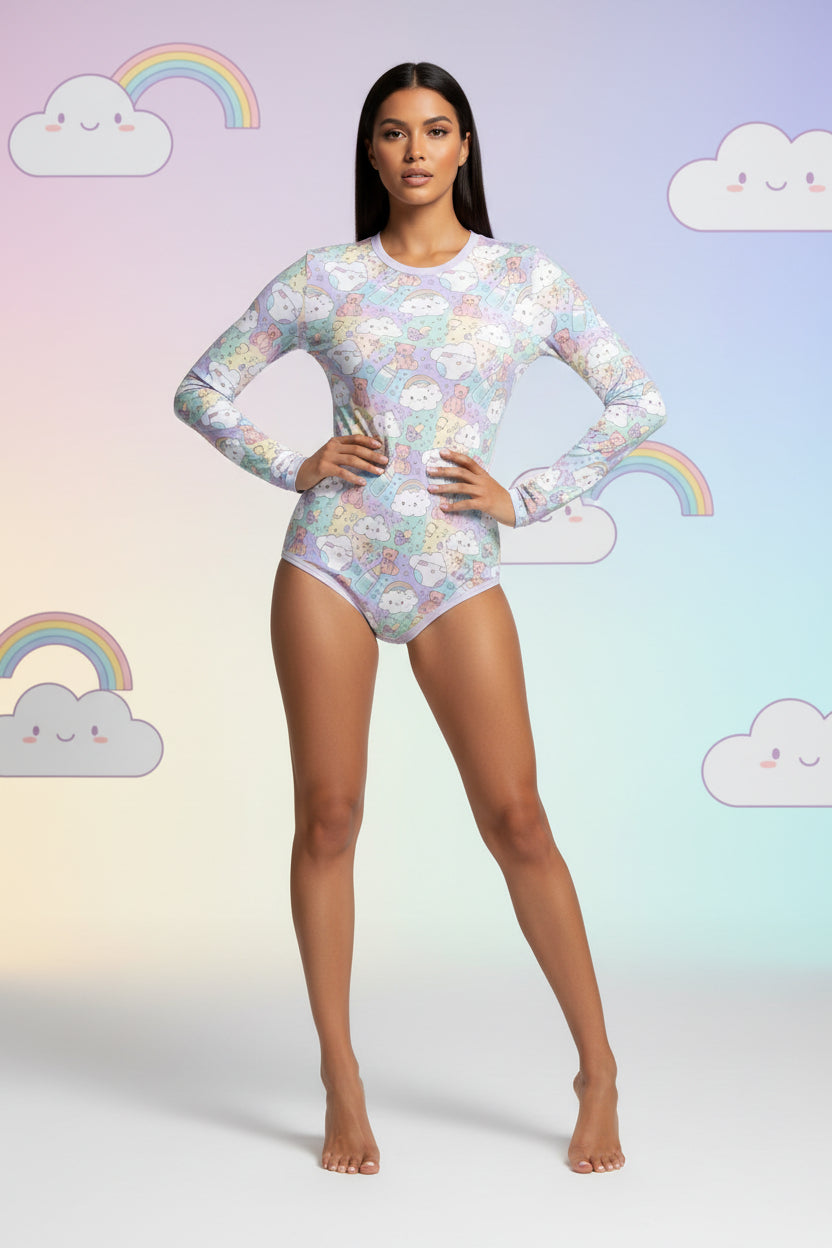 Pastel Dream Long Sleeve Onesie – Littles’ Cozy Fantasy