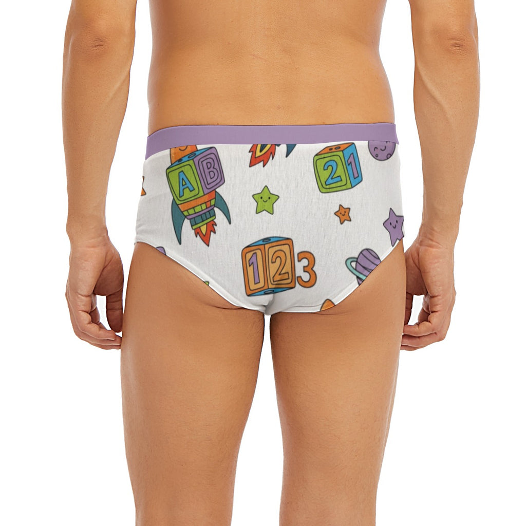"Blast Off!" Galactic Playtime Low-Rise Briefs | Cute Nursery Print Softies