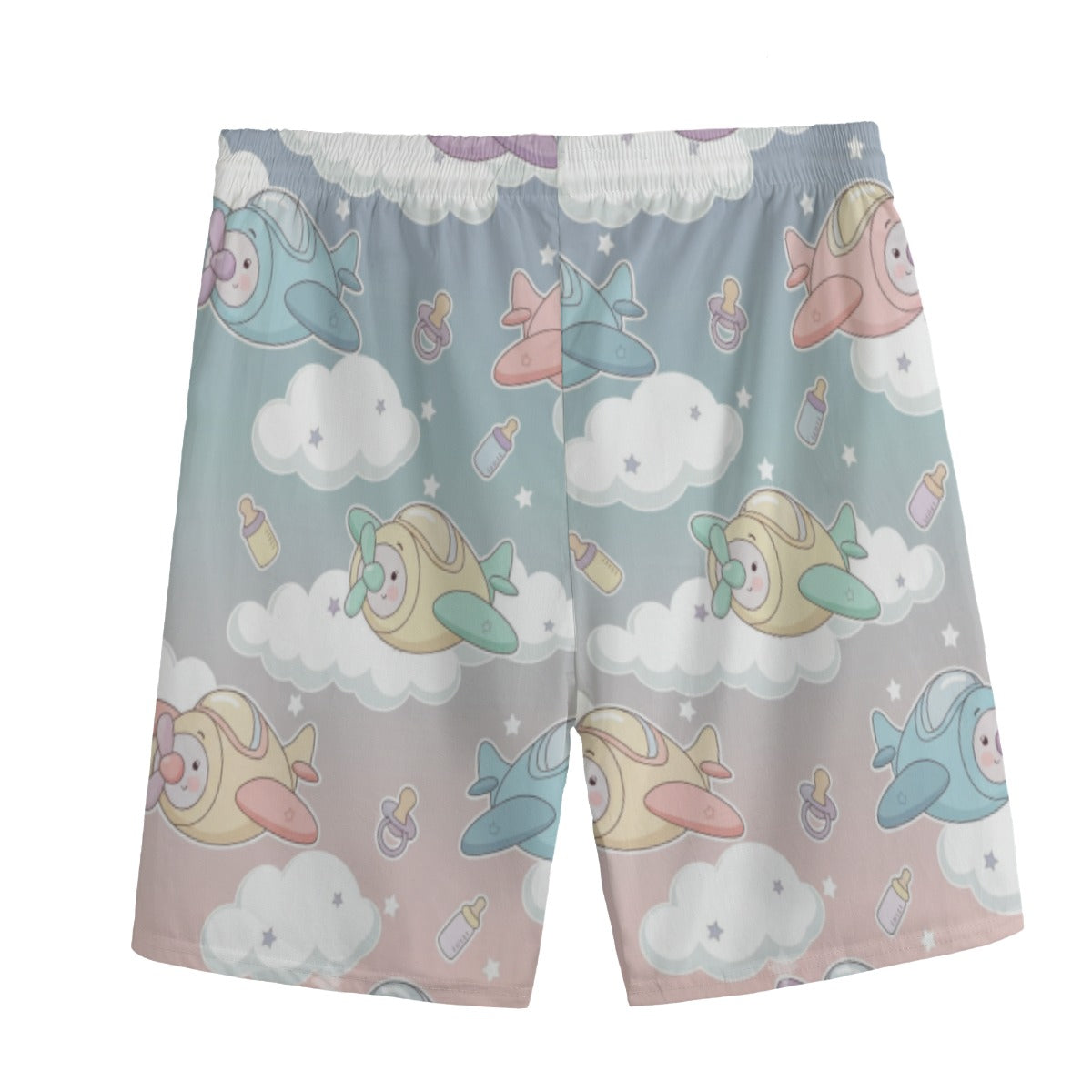 ✈️ Pastel Sky Play Shorts – “Big Baby” Cotton Poplin Comfort
