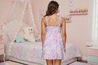 🌙 CloudCuddle Ruffle Strap Mini Dress – Floaty, Flirty, and Regression-Ready