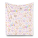 Oops! Pastel Bunny Flannel Blanket