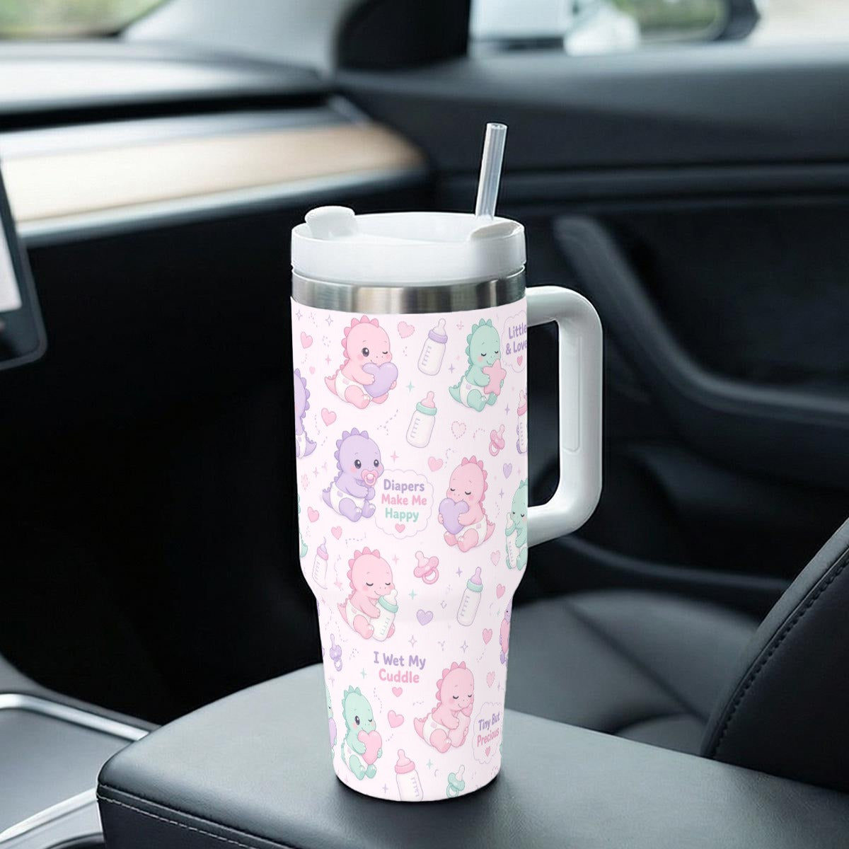 Tiny But Precious Tumbler — 40oz Insulated Cup with Handle