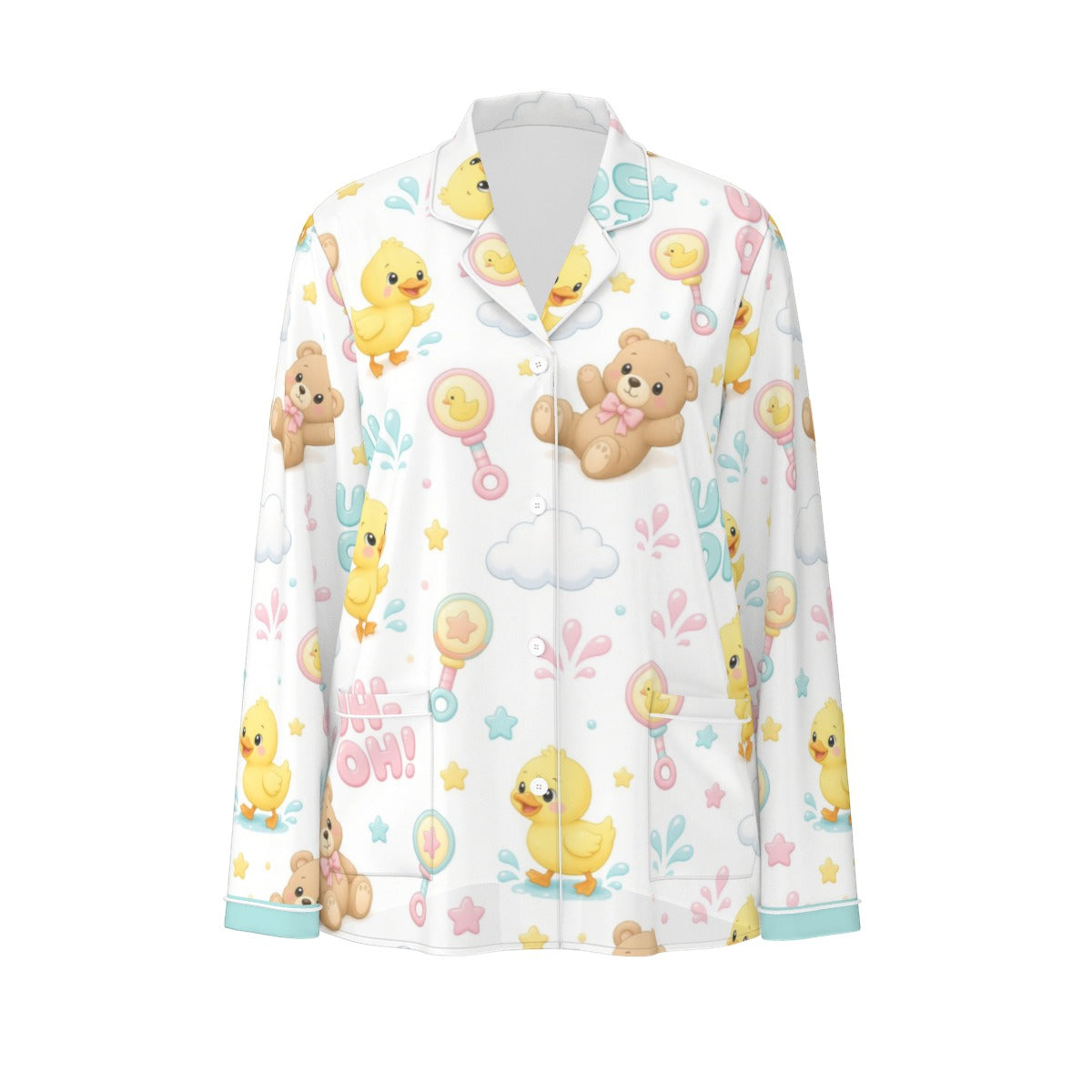 Duck & Teddy Bear ABDL Long-Sleeve Pajama Set