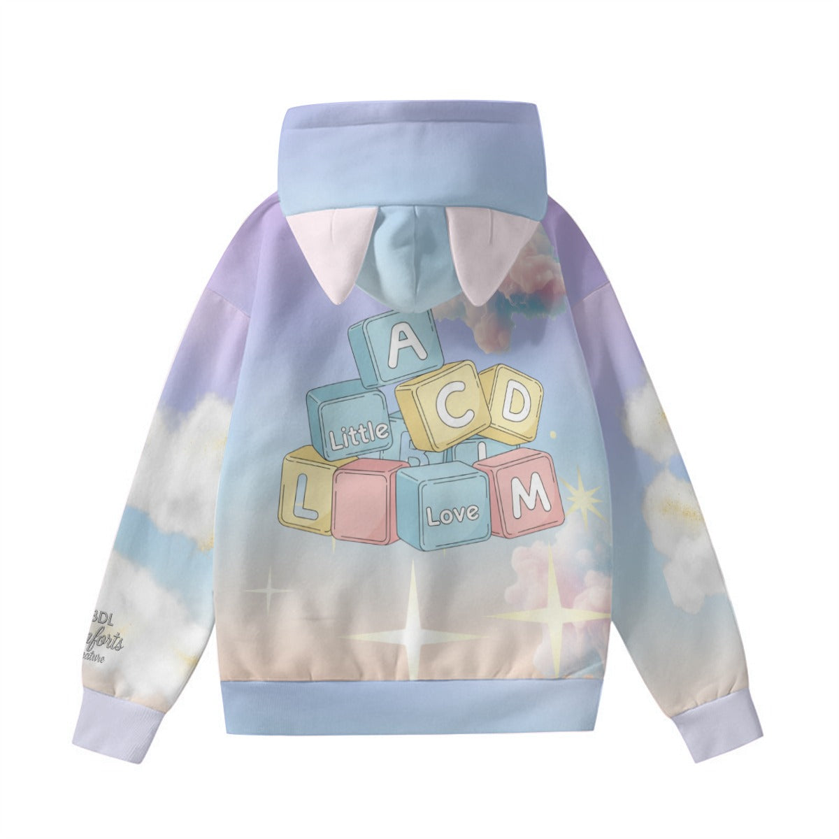 ✨ Dream Cloud Starry Night Ear Hoodie - ABDL Comforts Signature | Ethereal Pastel Little Space Hoodie ✨