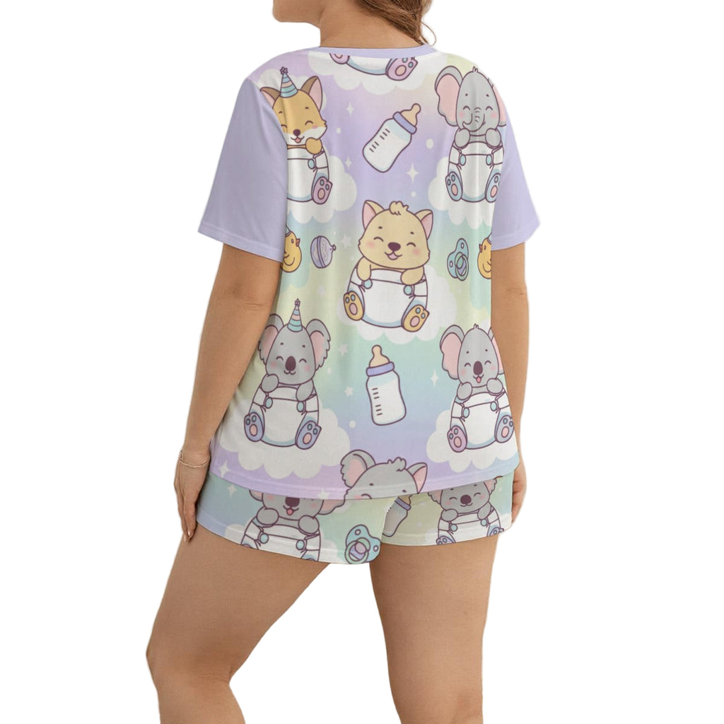 Adorable Critters Dreams ABDL Pajama Set - Soft & Cozy Loungewear