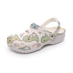 Pastel Dino Print Comfort Clogs