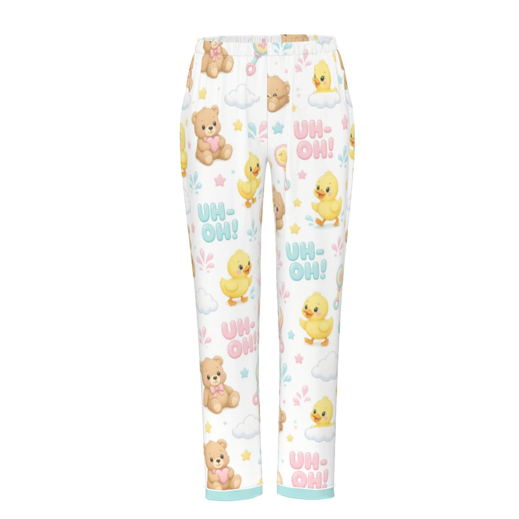 Duck & Teddy Bear ABDL Long-Sleeve Pajama Set