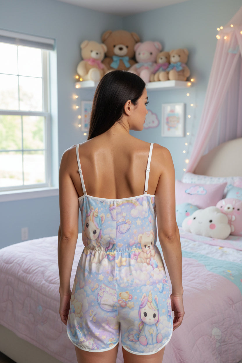 🌈 Littles Lounge Romper – Soft, Stretchy, and So Easy to Wear