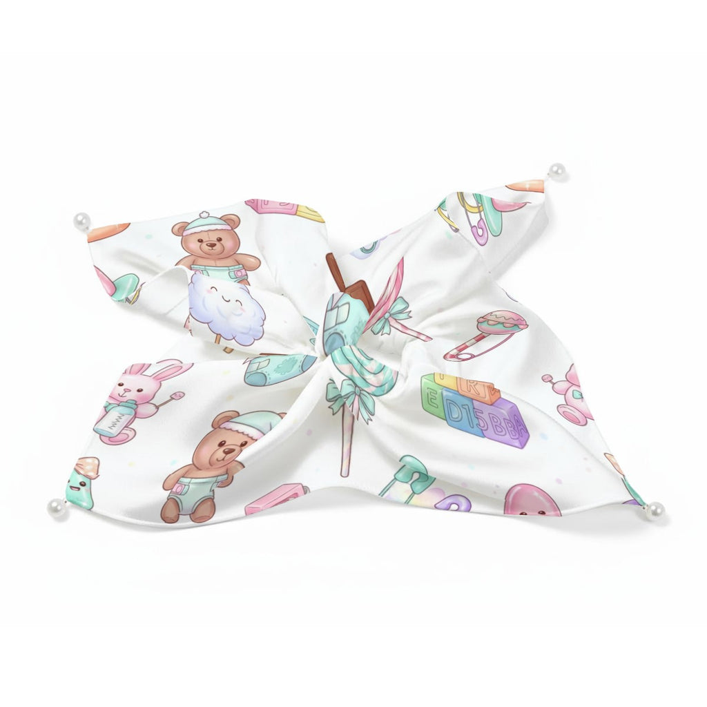 Sweet Treats & Diapered Teddies" Satin Pearl Hair Scarf