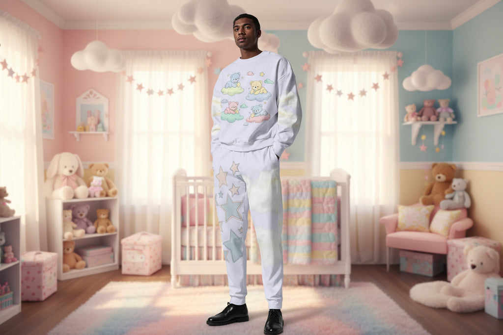 ✨ ABDL Comforts Signature | Dream Cloud Starry Night Eco-Cozy Sweat Set - Pastel Little Space Loungewear ✨