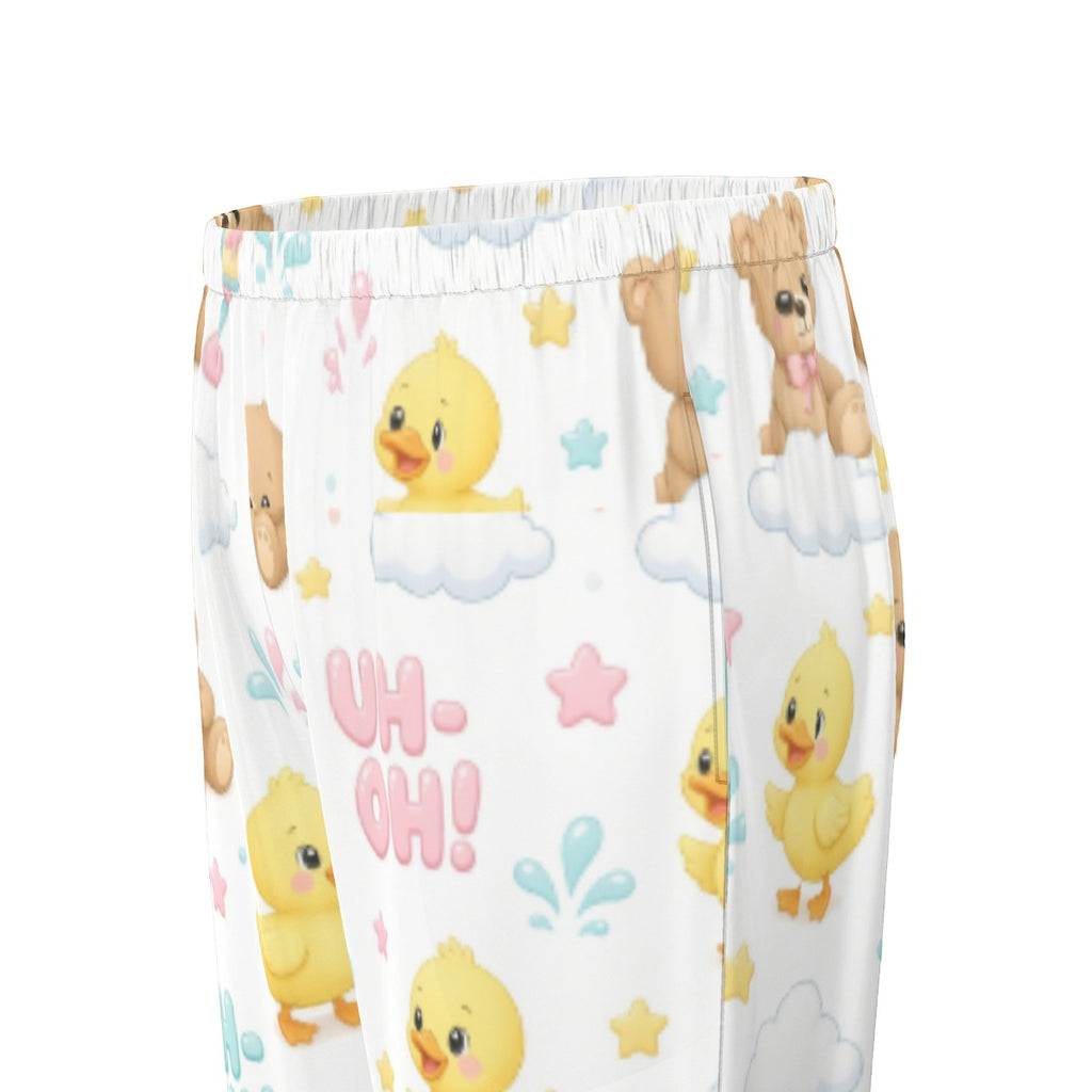 Duck & Teddy Bear ABDL Long-Sleeve Pajama Set