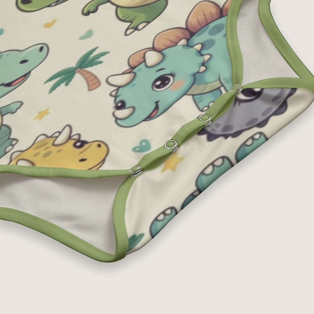 Dino Adventure Cotton Snap-Crotch Onesie - ABDL Unisex