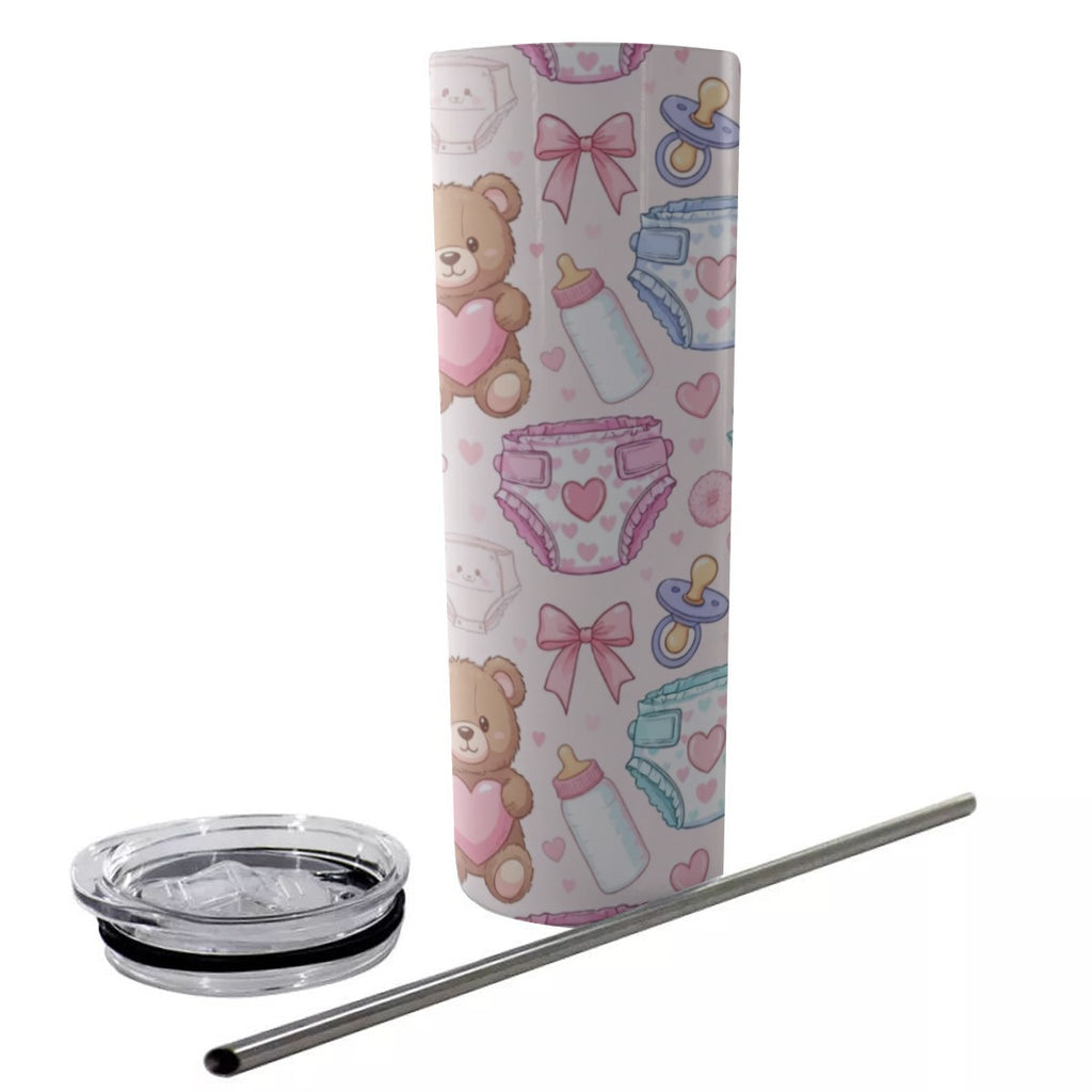 🌈 Glitter Pastel Comfort Tumbler – 20oz Stainless Steel