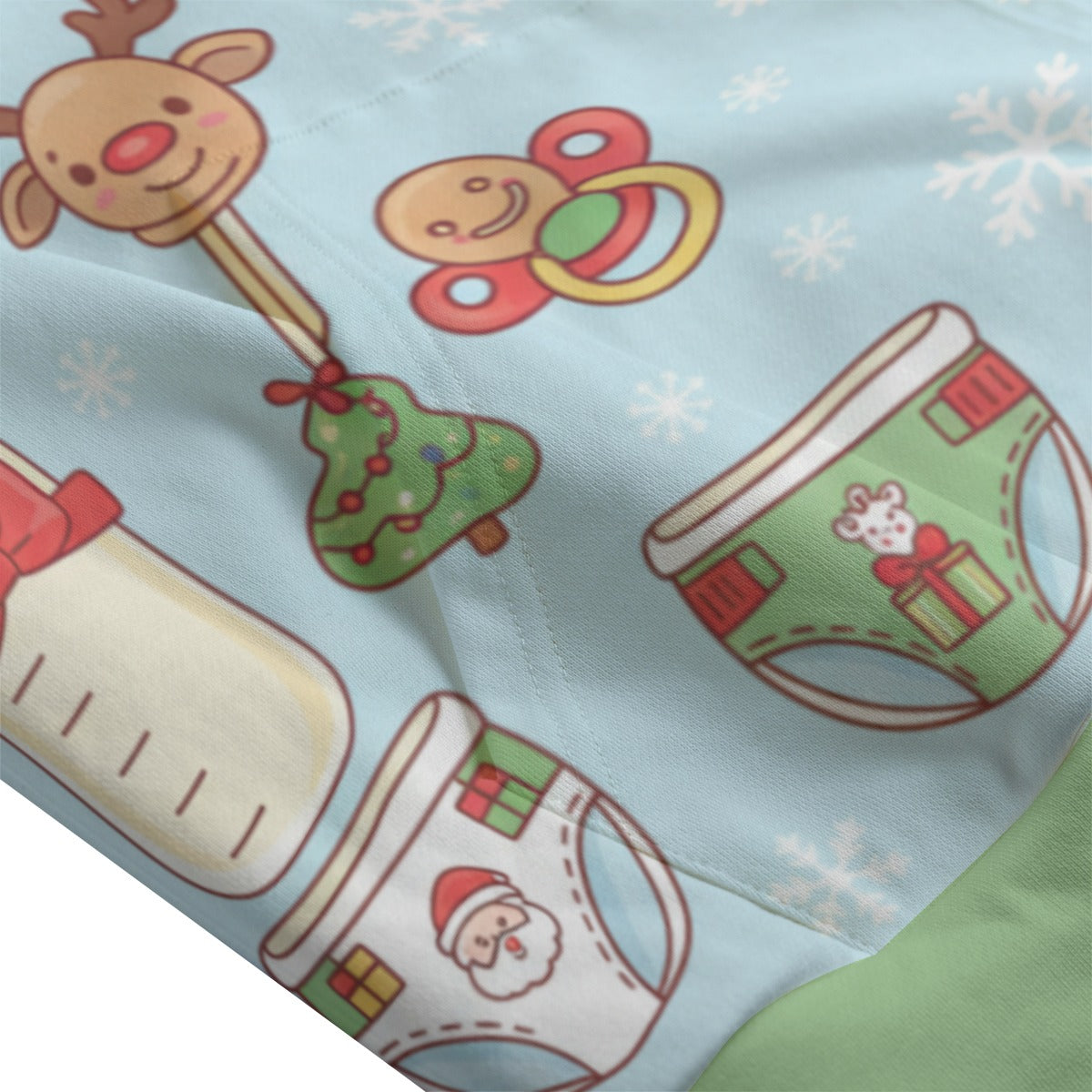 Festive Reindeer Romp Sleeveless Hoodie – Cozy Holiday Vibes for Your Little Space! 🦌🍼🎄