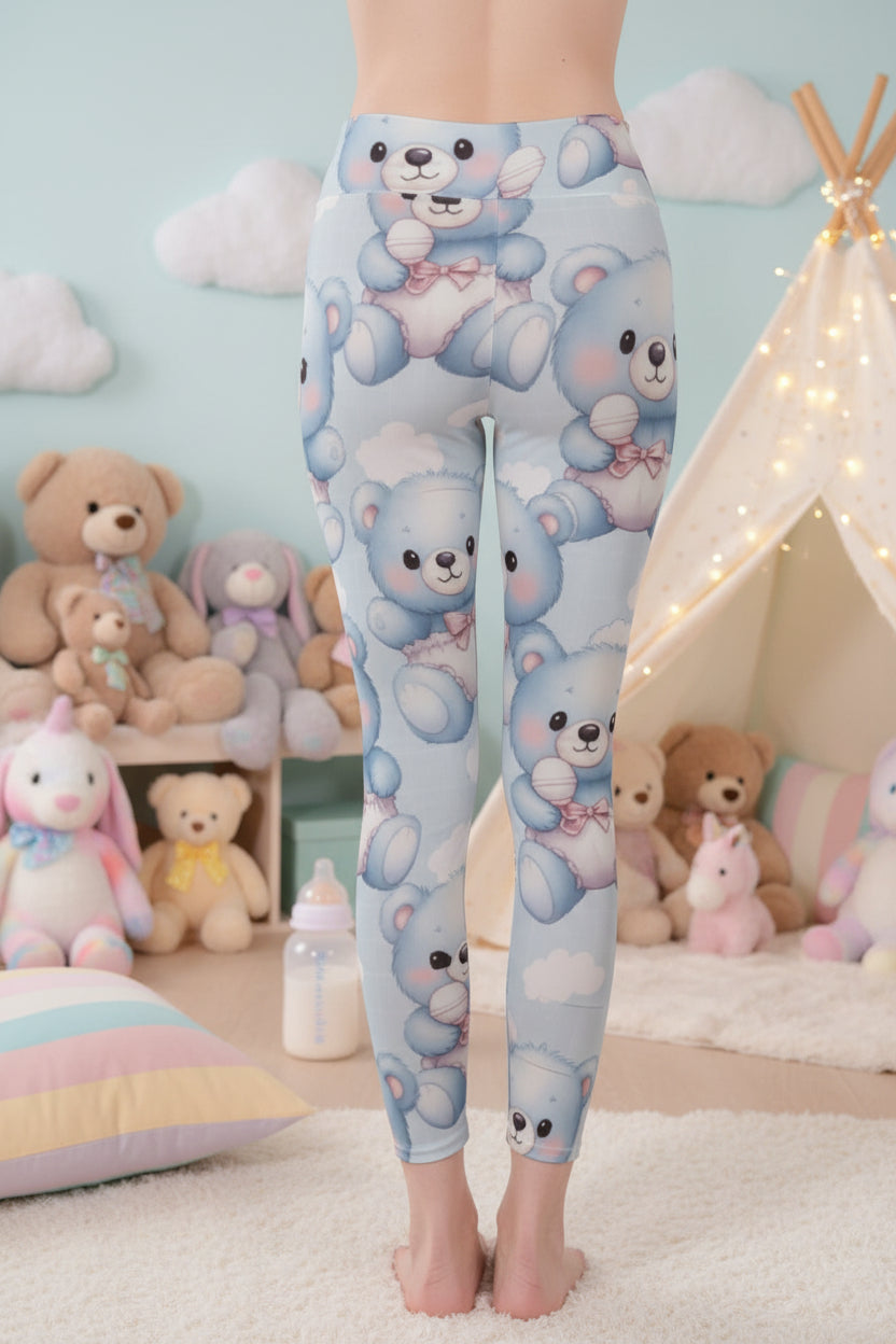 🌈 GiggleCloud High-Waist Leggings – Stretchy, Snuggly, and Regression-Ready