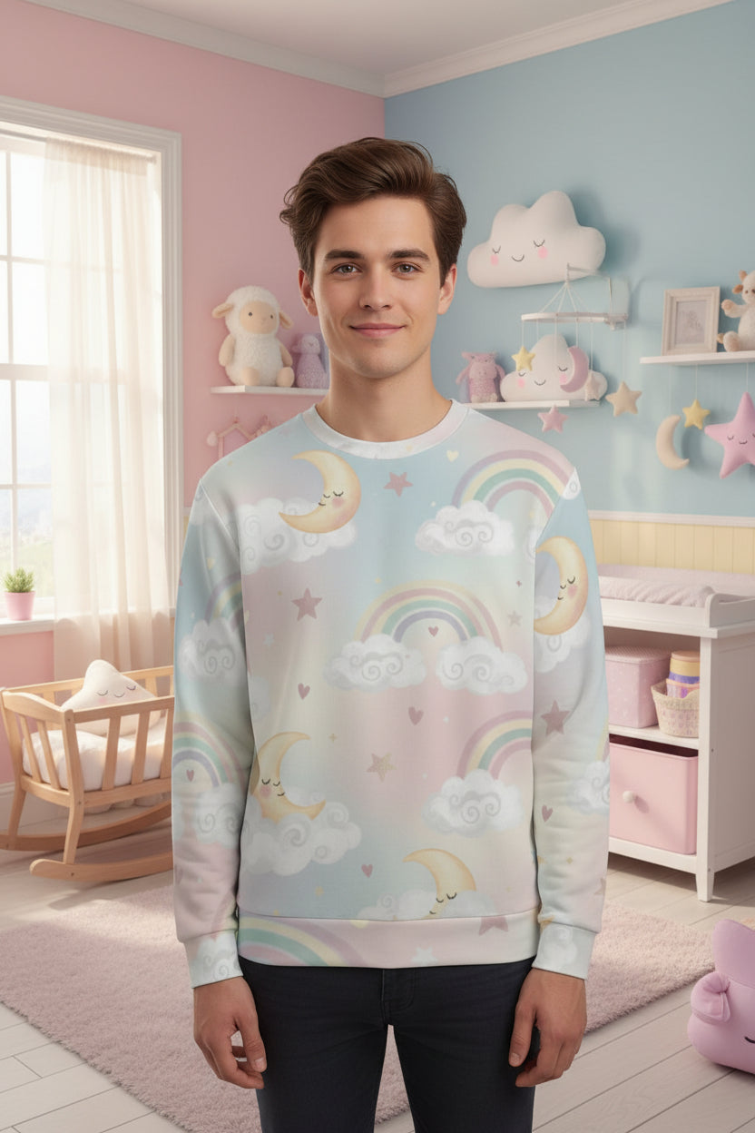 Cozy Dreams Sweatshirt - Soft Cotton All-Over Print