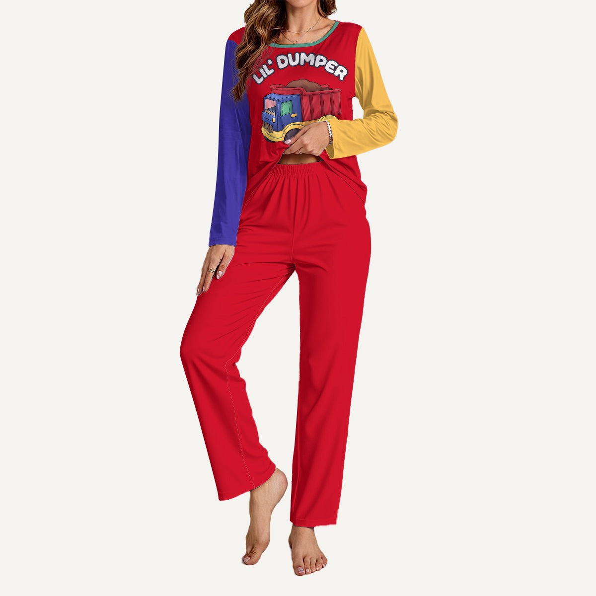 🚛 Lil’ Dumper Milk Silk Lounge Set – For Big Babies Who Make Big Messes