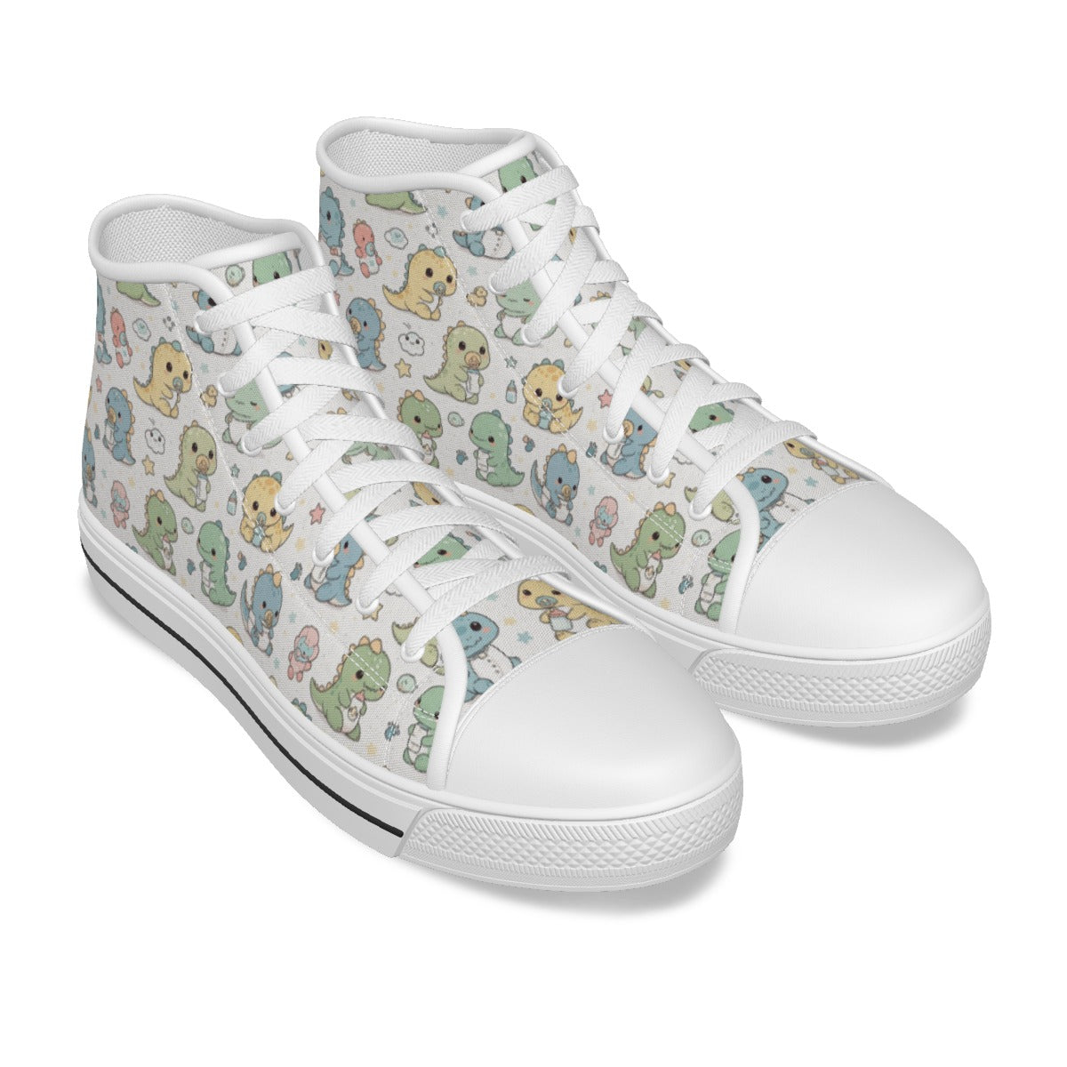 Pastel Dino High-Top Sneakers