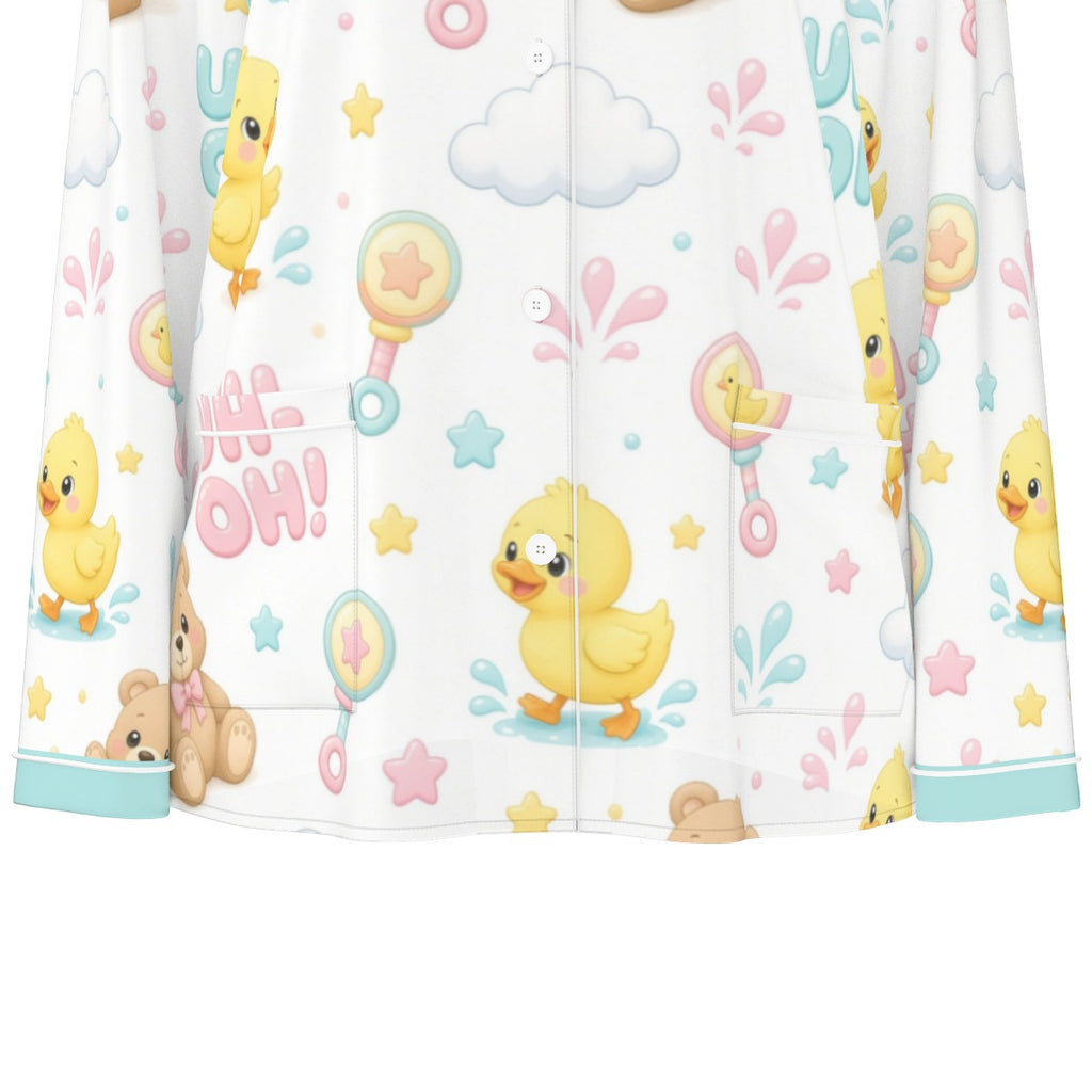 Duck & Teddy Bear ABDL Long-Sleeve Pajama Set