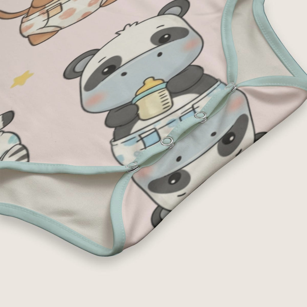 Diapered Safari Adult Onesie - Baby Zoo Friends Onesie