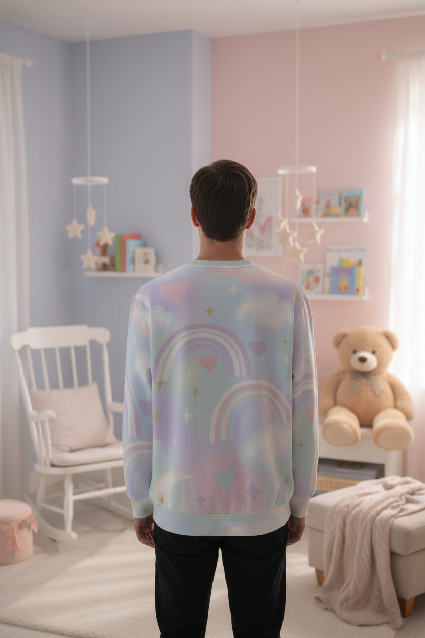 Snuggle Up Sweatshirt - Soft Cotton All-Over Print Comfort