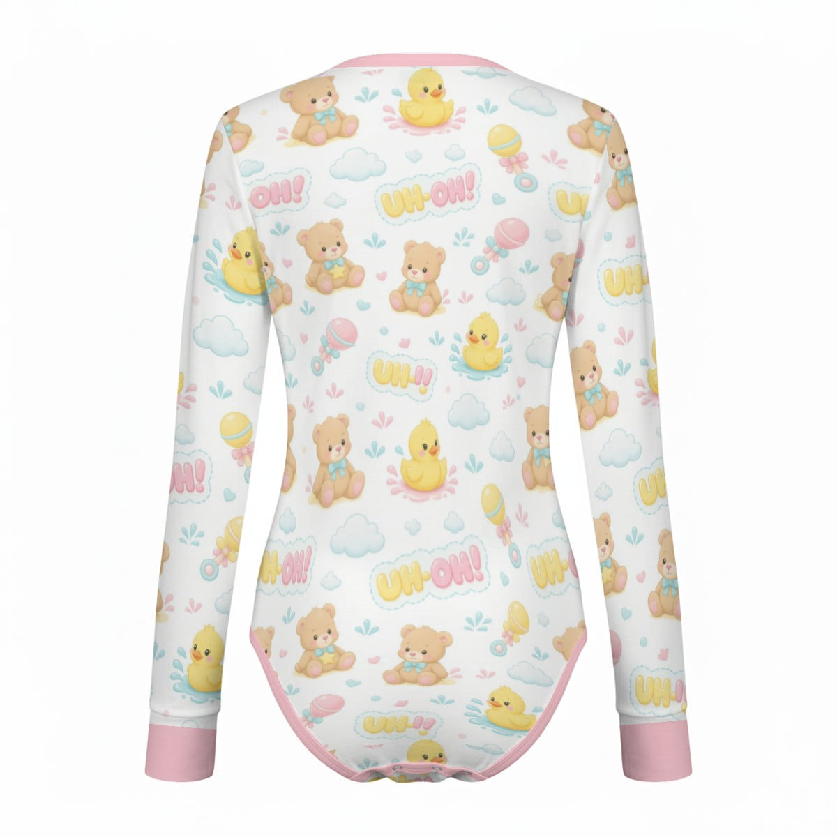 Duck & Teddy Bear ABDL Long-Sleeve Bodysuit