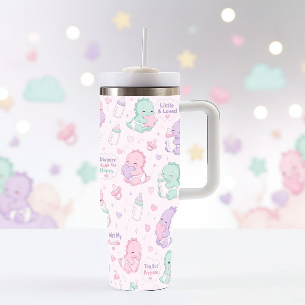 Tiny But Precious Tumbler — 40oz Insulated Cup with Handle