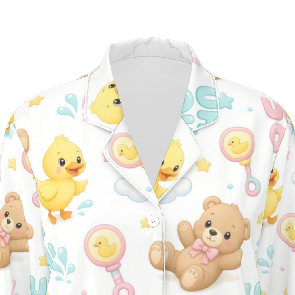 Duck & Teddy Bear ABDL Long-Sleeve Pajama Set