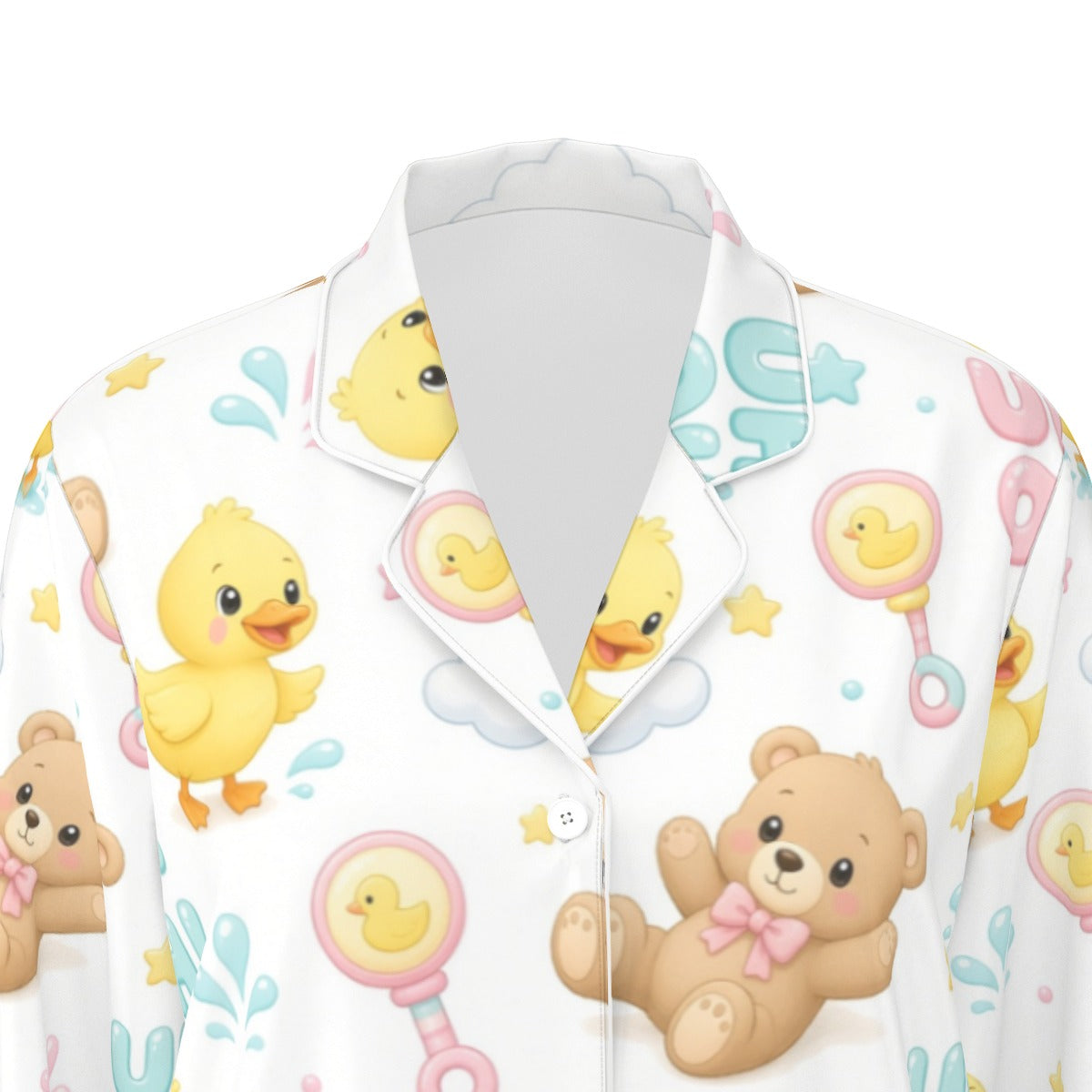 Duck & Teddy Bear ABDL Long-Sleeve Pajama Set