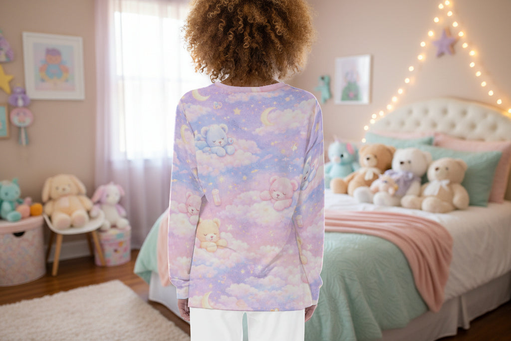 ☁️ CloudCuddle Pajama Top – Soft Cotton for Littles Who Love to Lounge