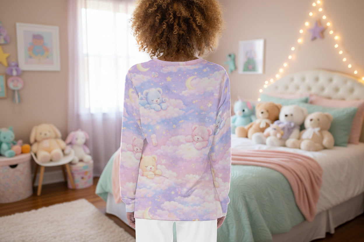 ☁️ CloudCuddle Pajama Top – Soft Cotton for Littles Who Love to Lounge