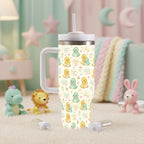 Tiny Dino Big Heart Tumbler — 40oz Insulated Cup with Handle