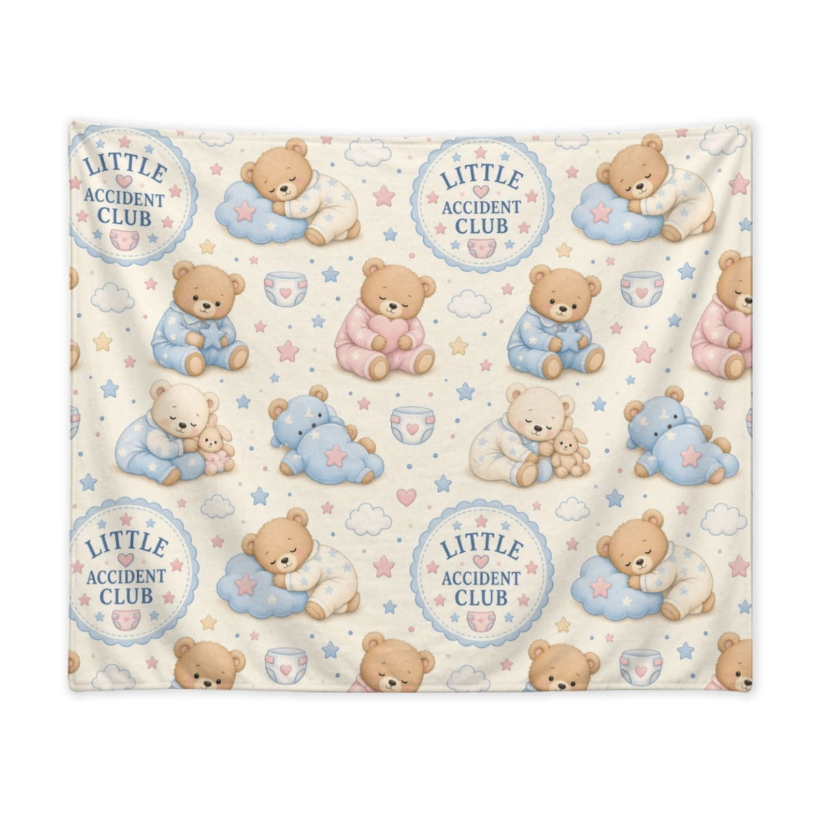 Little Accident Club ABDL Teddy Bear Flannel Blanket