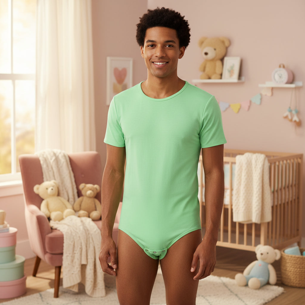 Cozy Light Green Adult Onesie Bodysuit - Embrace Your Little Side