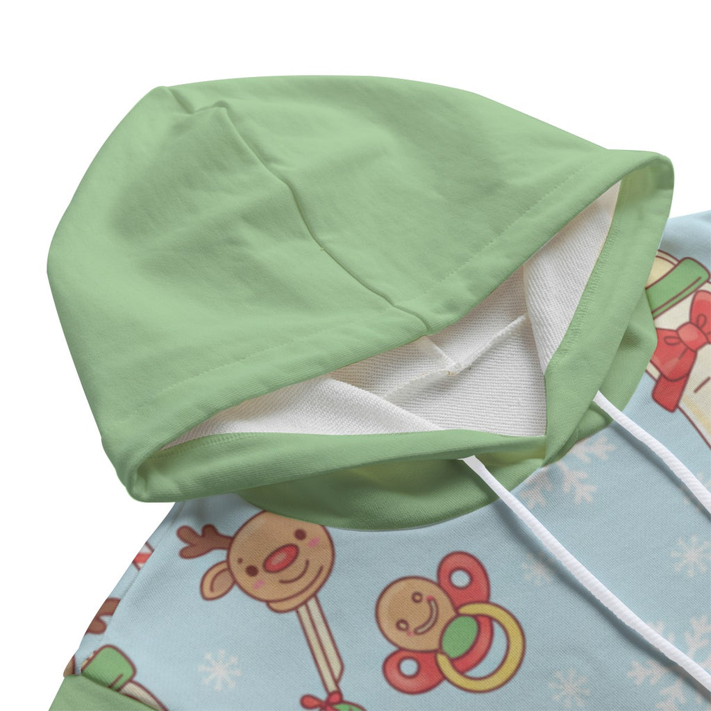 Festive Reindeer Romp Sleeveless Hoodie – Cozy Holiday Vibes for Your Little Space! 🦌🍼🎄