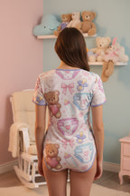 Sweet Dreams Teddy Bear Bodysuit | Pastel ABDL Comfort Wear