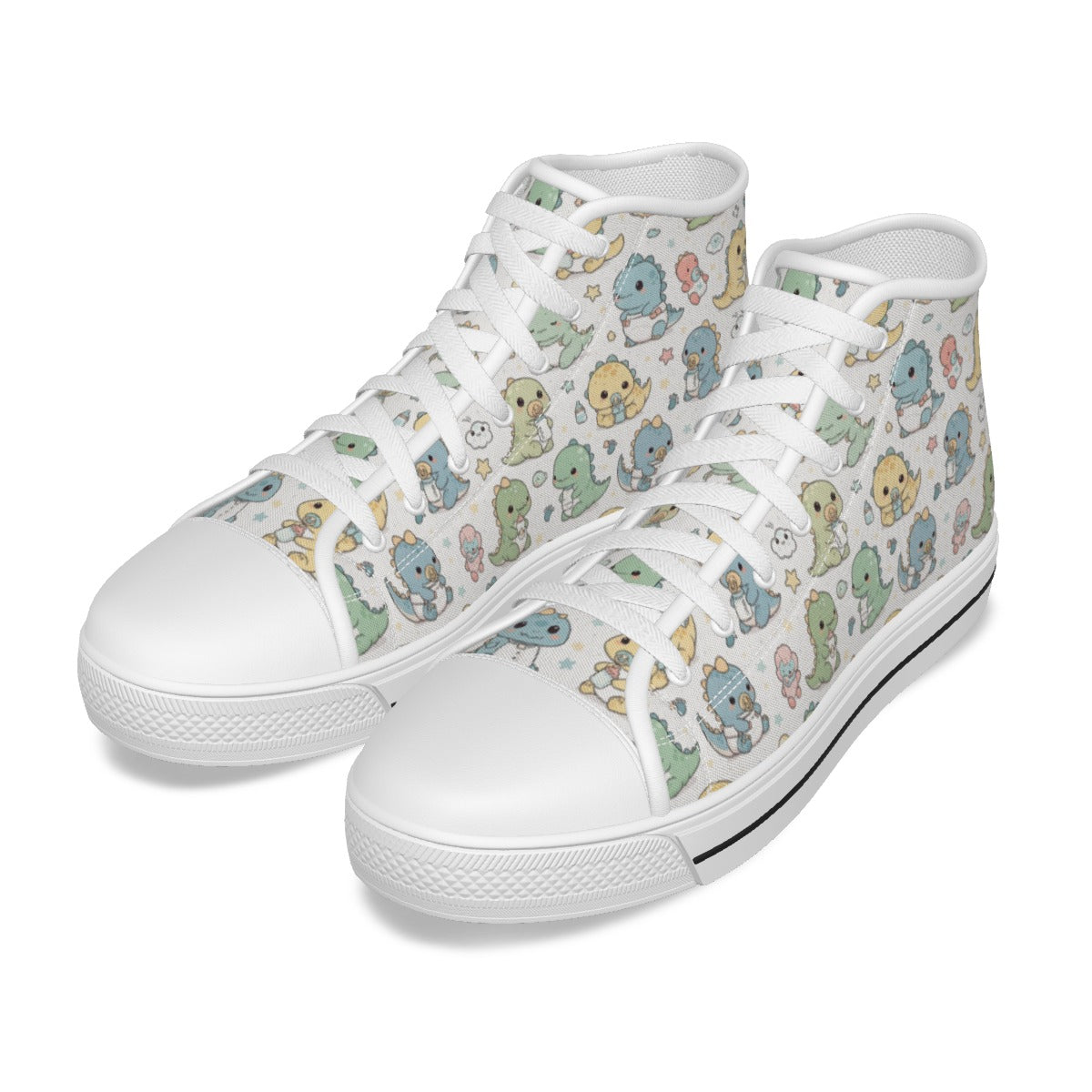 Pastel Dino High-Top Sneakers