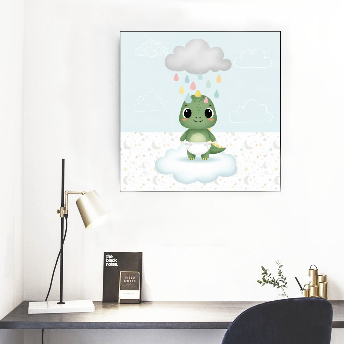 🦕 “Rainy Day Dino” – ABDL Framed Mural